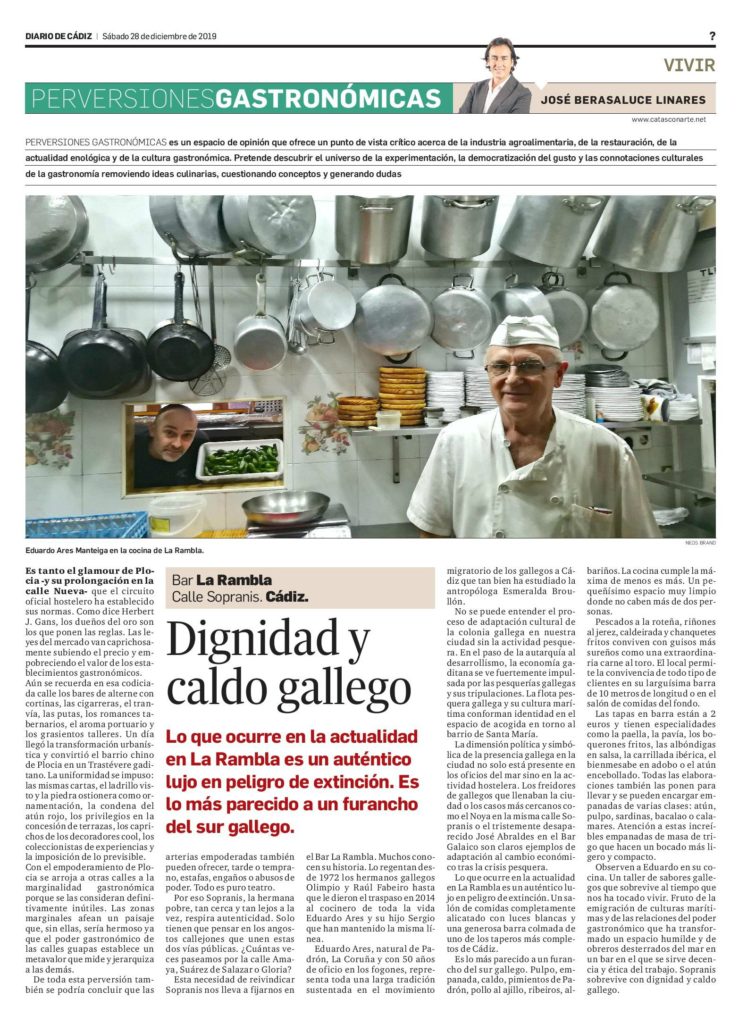 Dignidad y caldo gallego